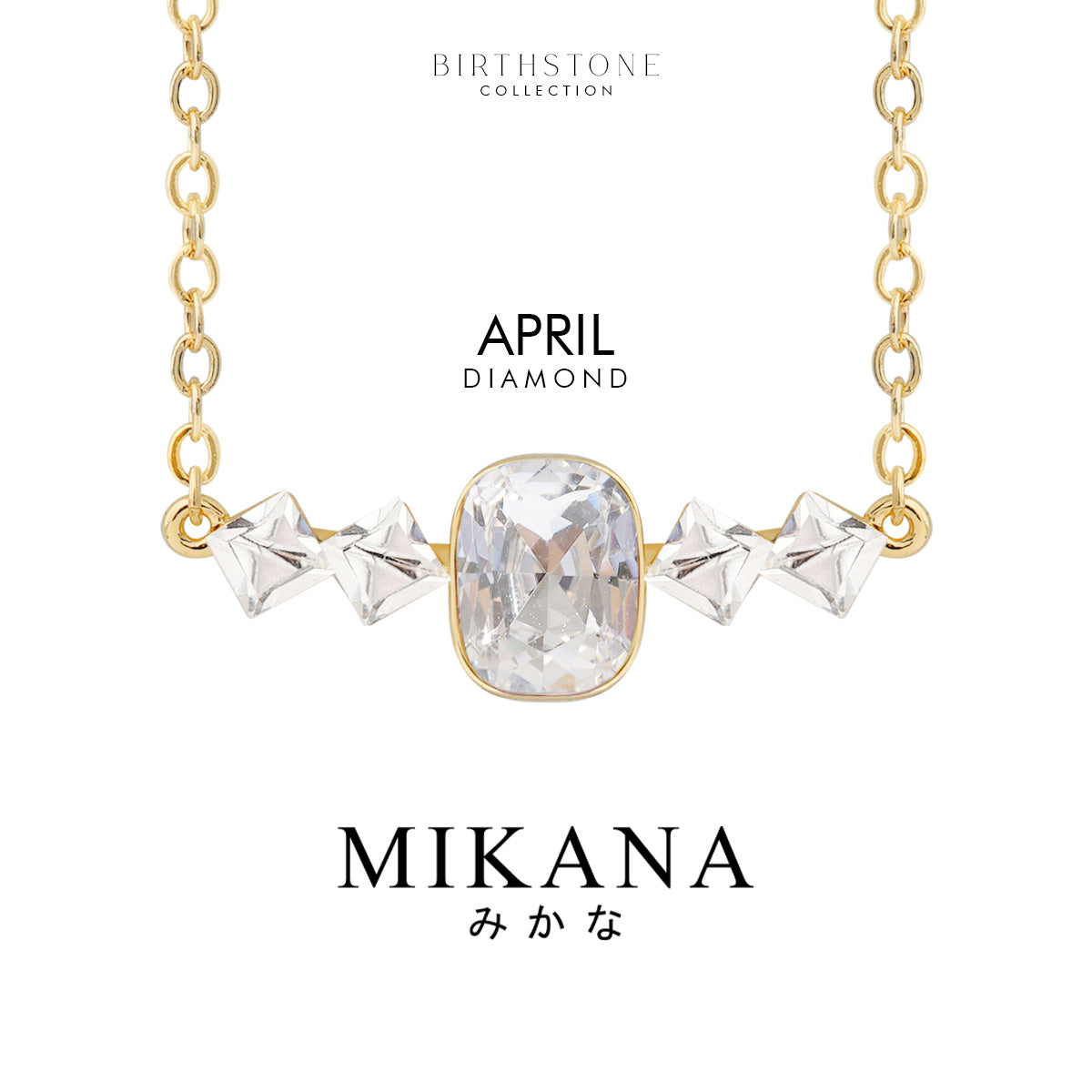 Birthstone April Diamond Necklace