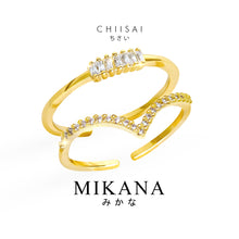 Load image into Gallery viewer, Gold Band Chiisai Ring Set