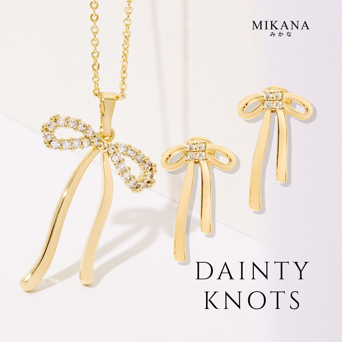 Dainty Knot Jewelry Set – Mikana Japan - Main Image