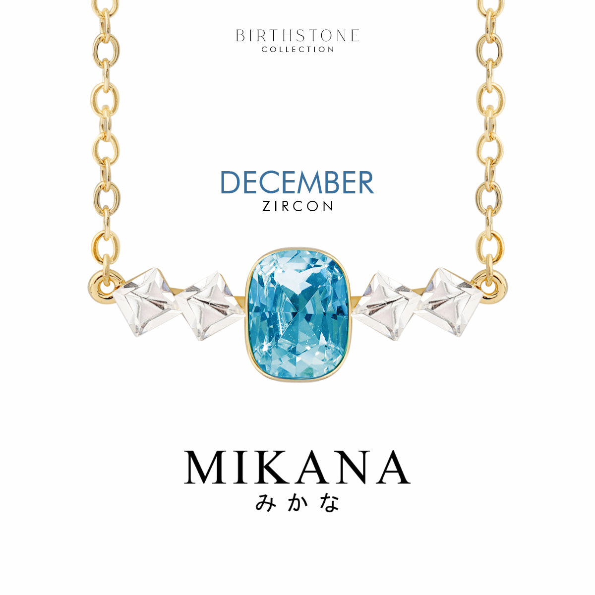 Mikana Birthstone December Zircon Pendant Necklace – Mikana Japan