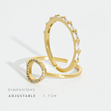 Load image into Gallery viewer, Gold Band Hasumi Ring Set