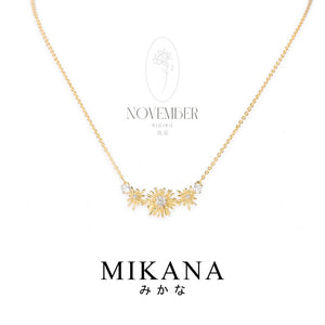 Birth Flower November Chrysanthemum Pendant Necklace