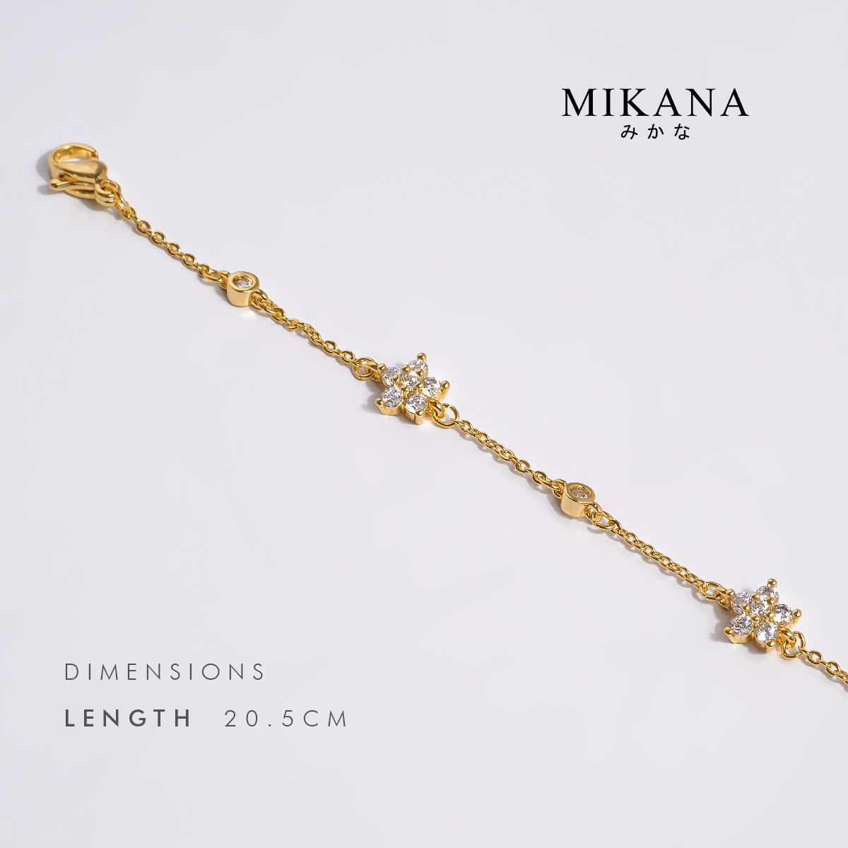 Mikana 18k Gold Plated - Tajimi Charm Chain Link Bracelet – Mikana Japan