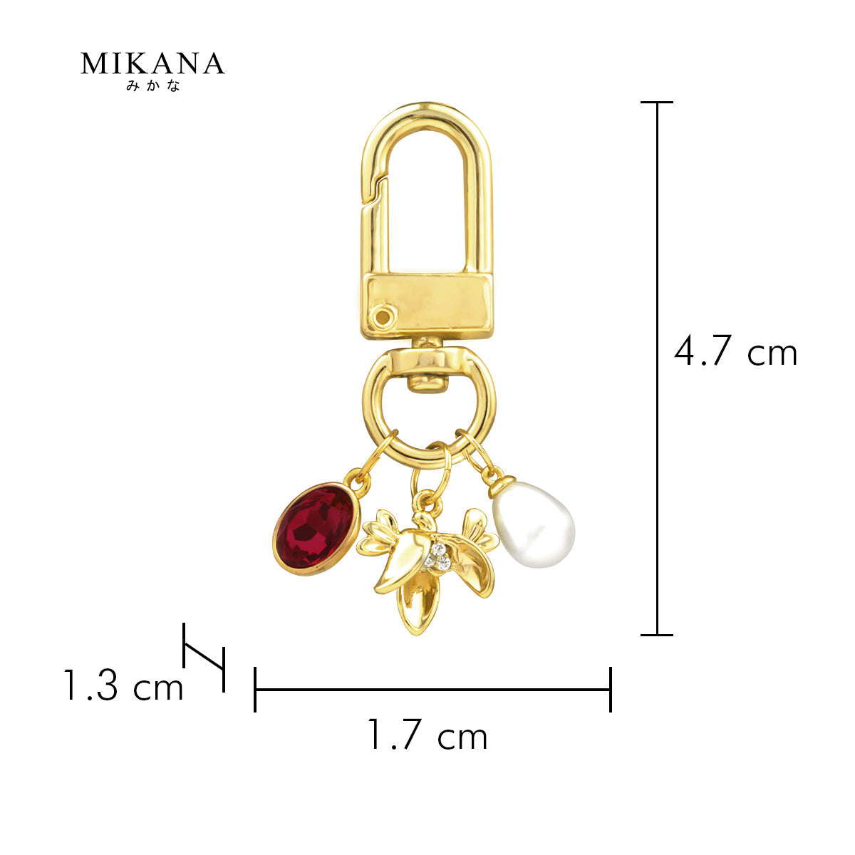 Birth Flower Snowdrop Garnet Wallet Charm