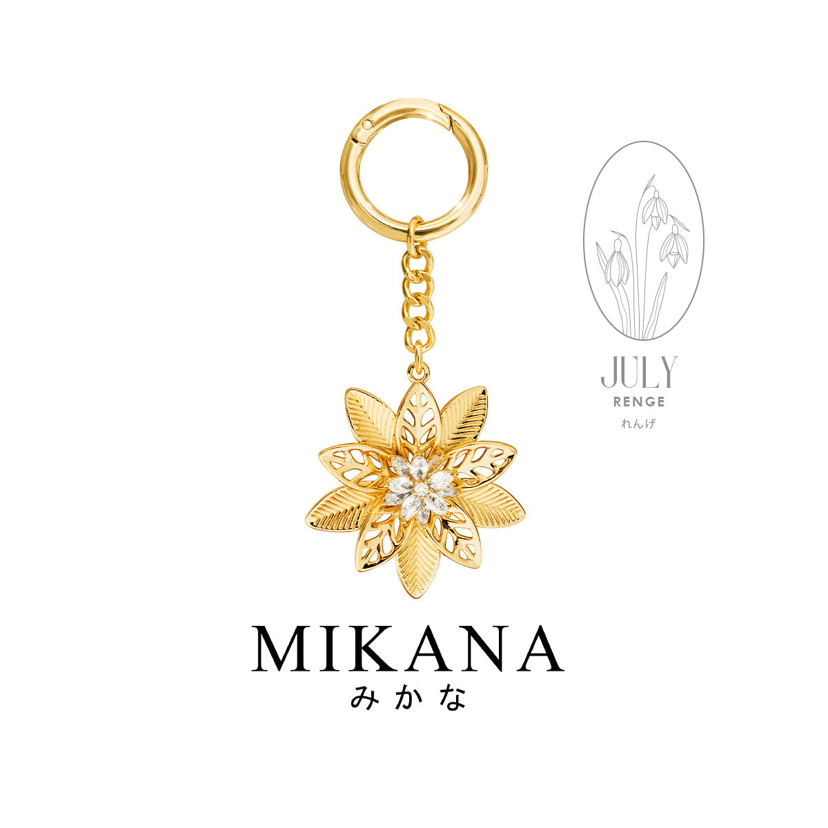 Birth Flower Lotus Bag Charm