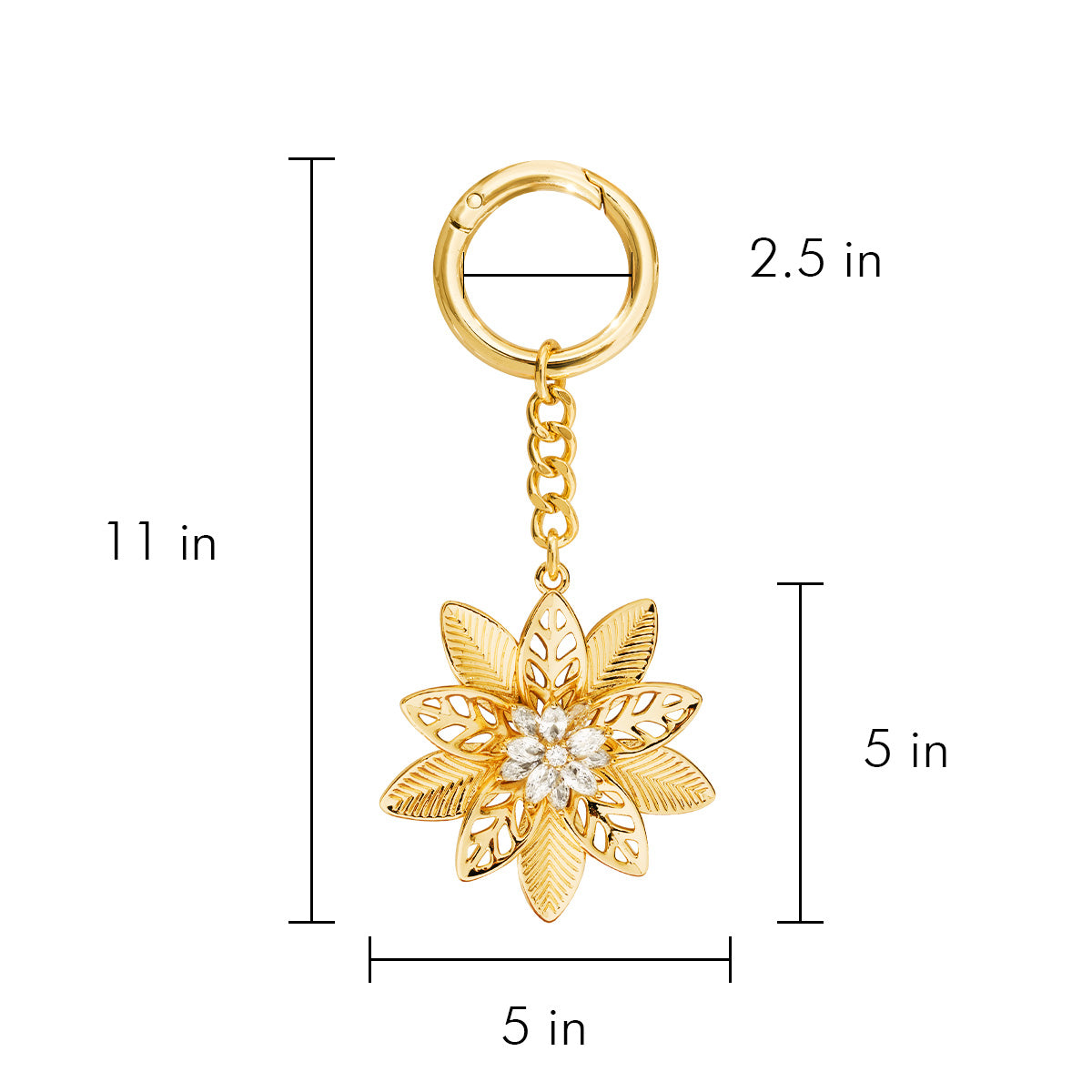 Birth Flower Lotus Bag Charm