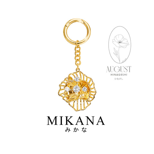 Birth Flower Poppy Bag Charm