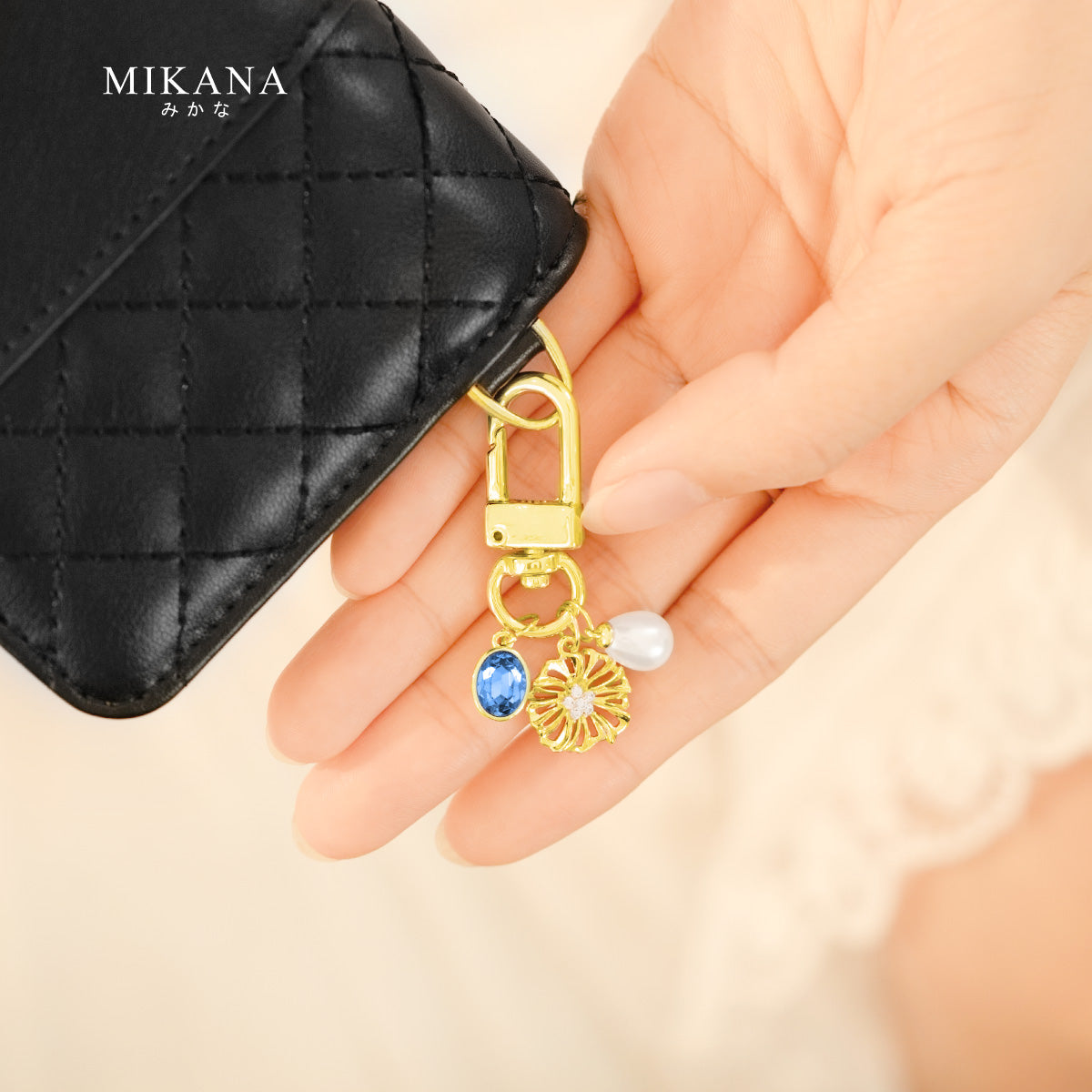 Birth Flower Morning Glory Sapphire Wallet Charm