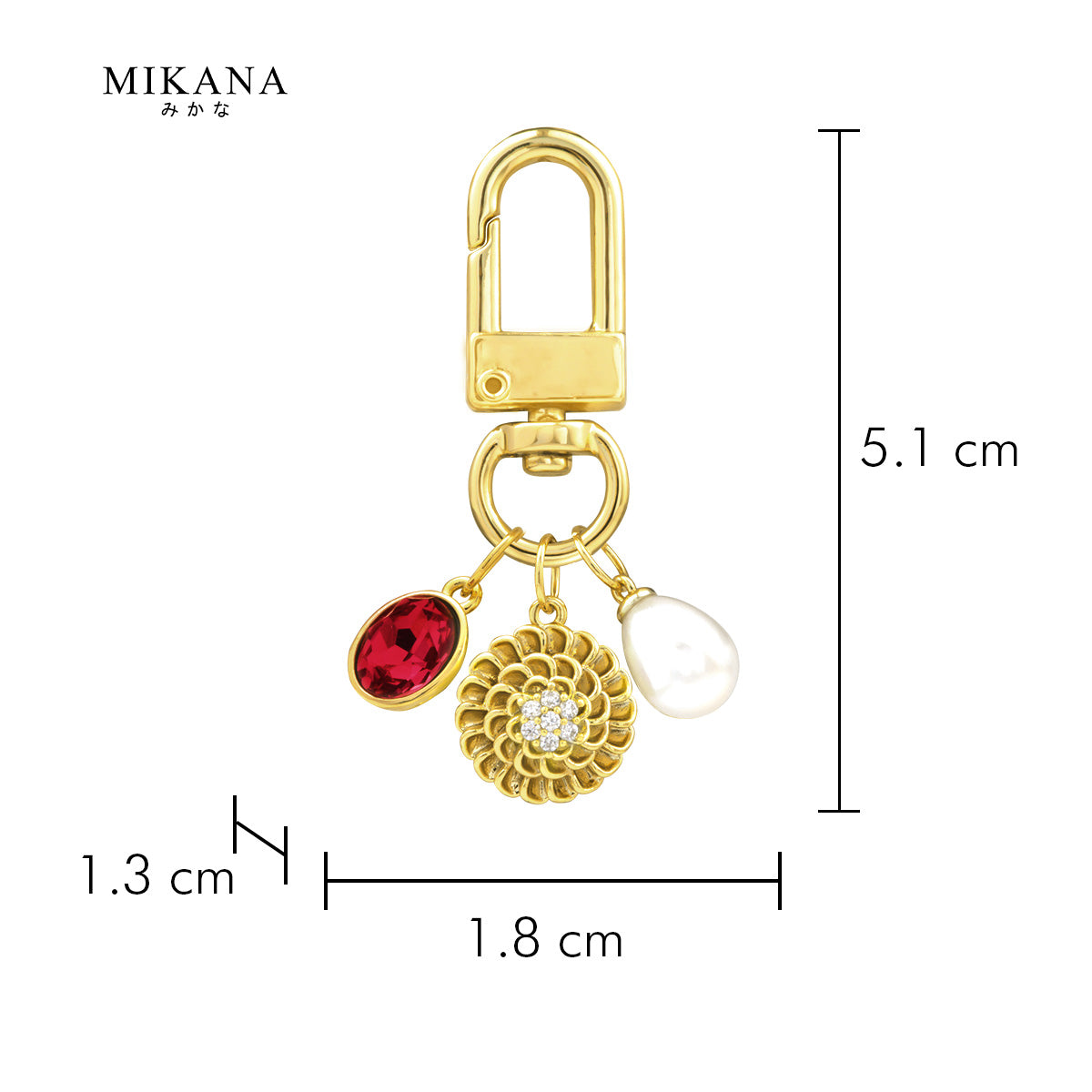 Birth Flower Marigold Tourmaline Wallet Charm