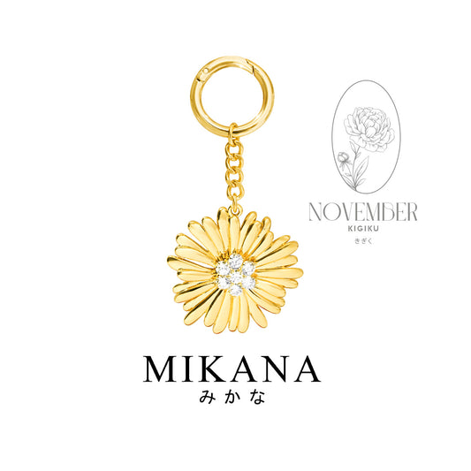 Birth Flower Chrysanthemum Bag Charm
