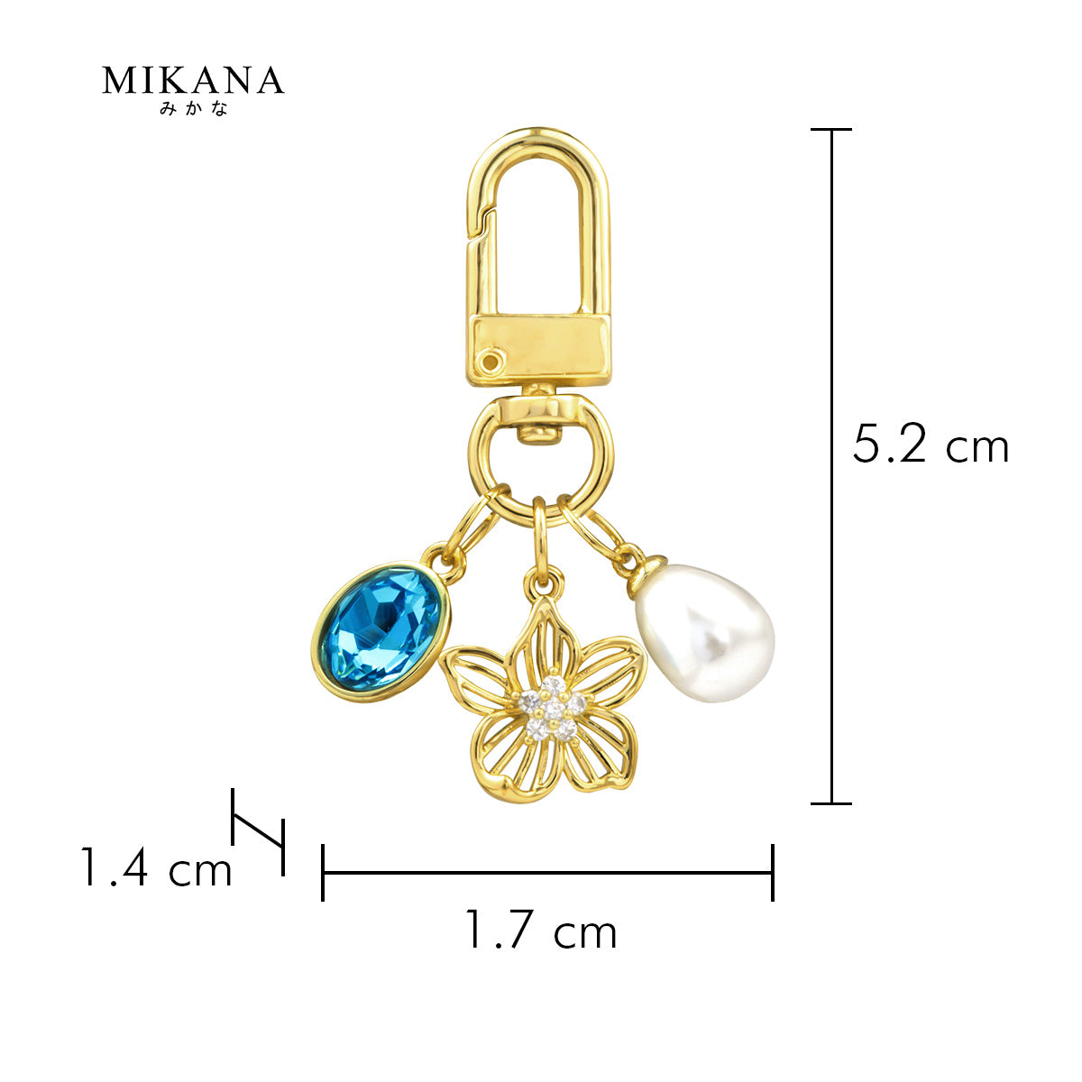 Birth Flower Narcissus Zircon Wallet Charm