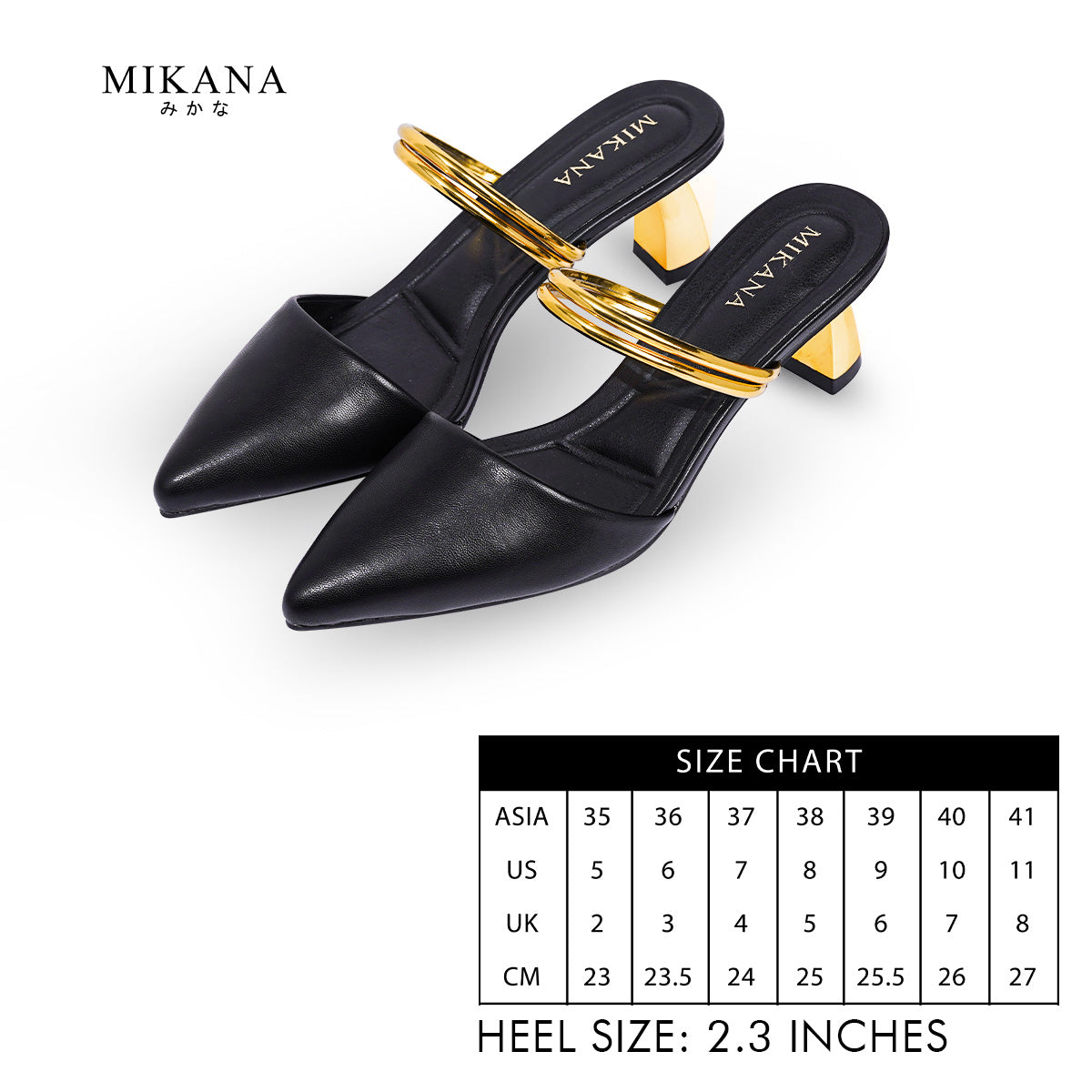 Poised Shoe Amikawa Slides Sandal Shoes 2.3 inches Heels
