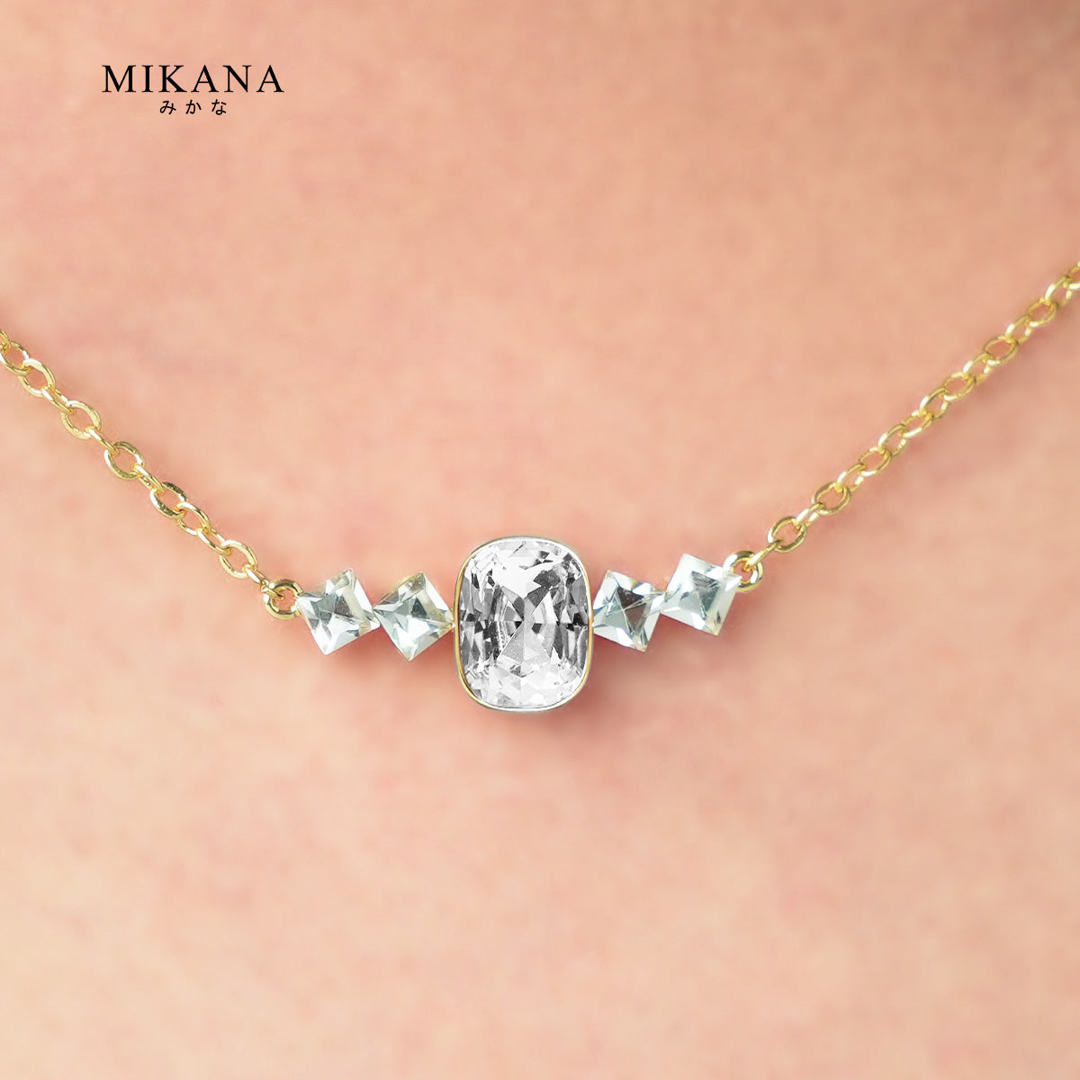 Birthstone April Diamond Necklace