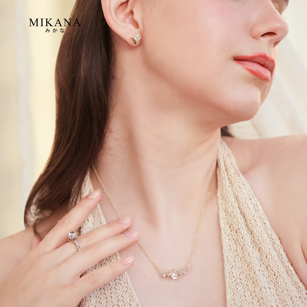 Birthstone April Diamond Necklace