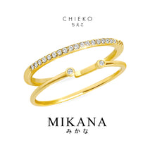 Load image into Gallery viewer, Gold Band Chieko Ring Set