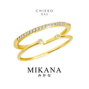 Gold Band Chieko Ring Set