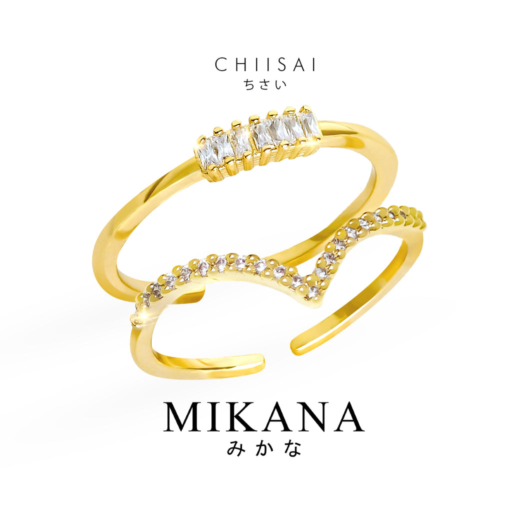 Gold Band Chiisai Ring Set