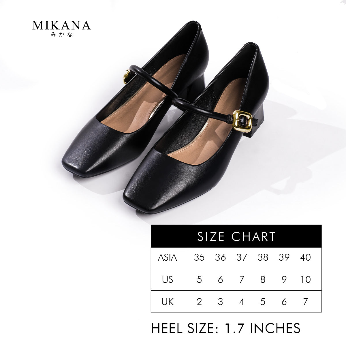 Poised Shoe Chisaki Mary Jane Shoes 2 inches Block Heels