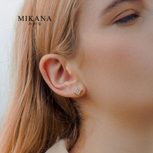Load image into Gallery viewer, Birthstone April Diamond Stud Earrings