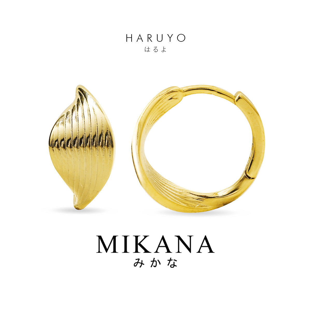 Eternal Waves Haruyo Hoop Earrings