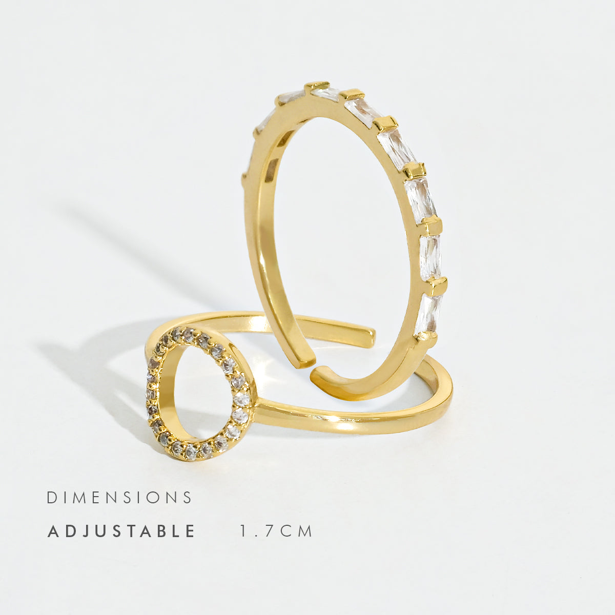 Gold Band Hasumi Ring Set