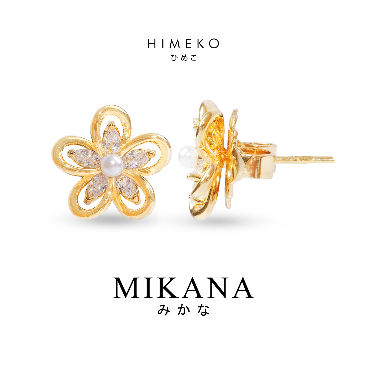 Mikana Glamour Pins Himeko Stud Earrings