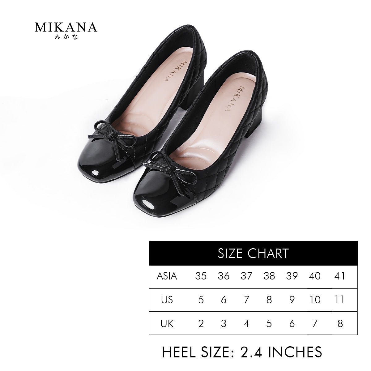Quillow Himemiya Pump Shoes 2.5 inches Block Heels