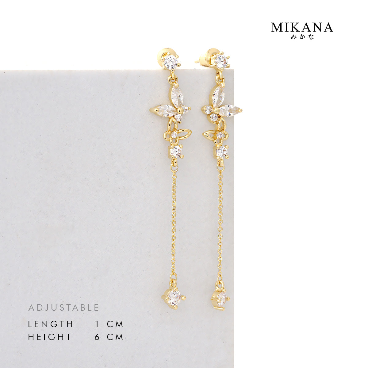 Golden Wings Hinagiku Dangling Earrings