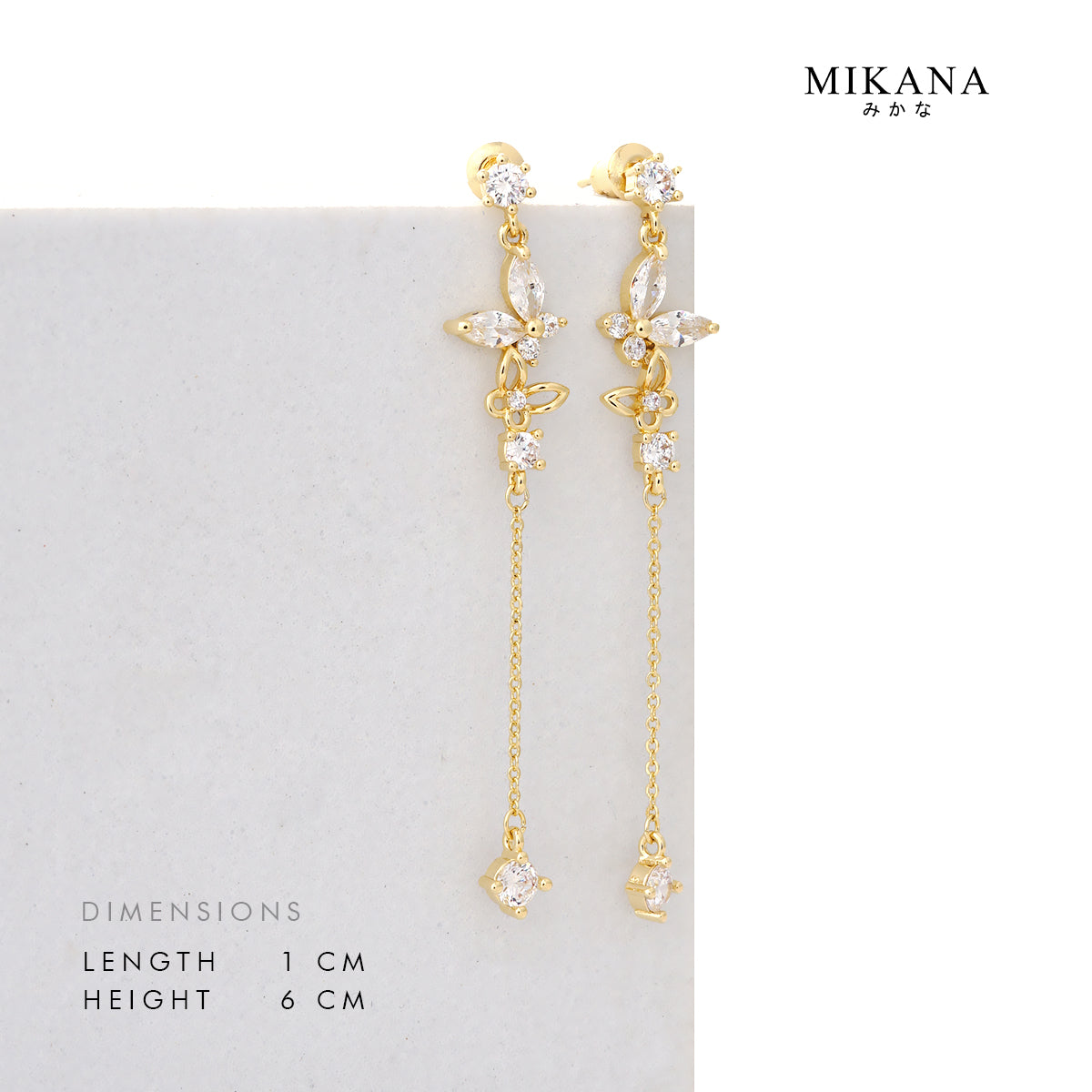 Golden Wings Hinagiku Dangling Earrings