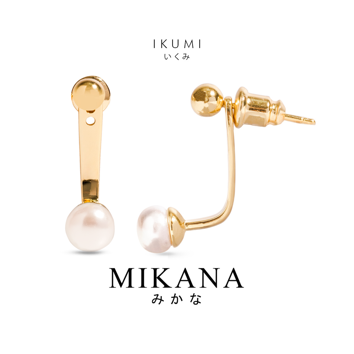 Mikana Glamour Pins Ikumi Stud Drop Earrings