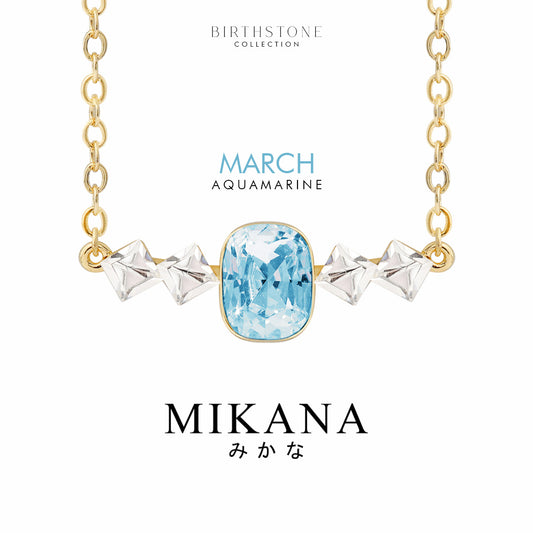 Birthstone March Aquamarine Necklace