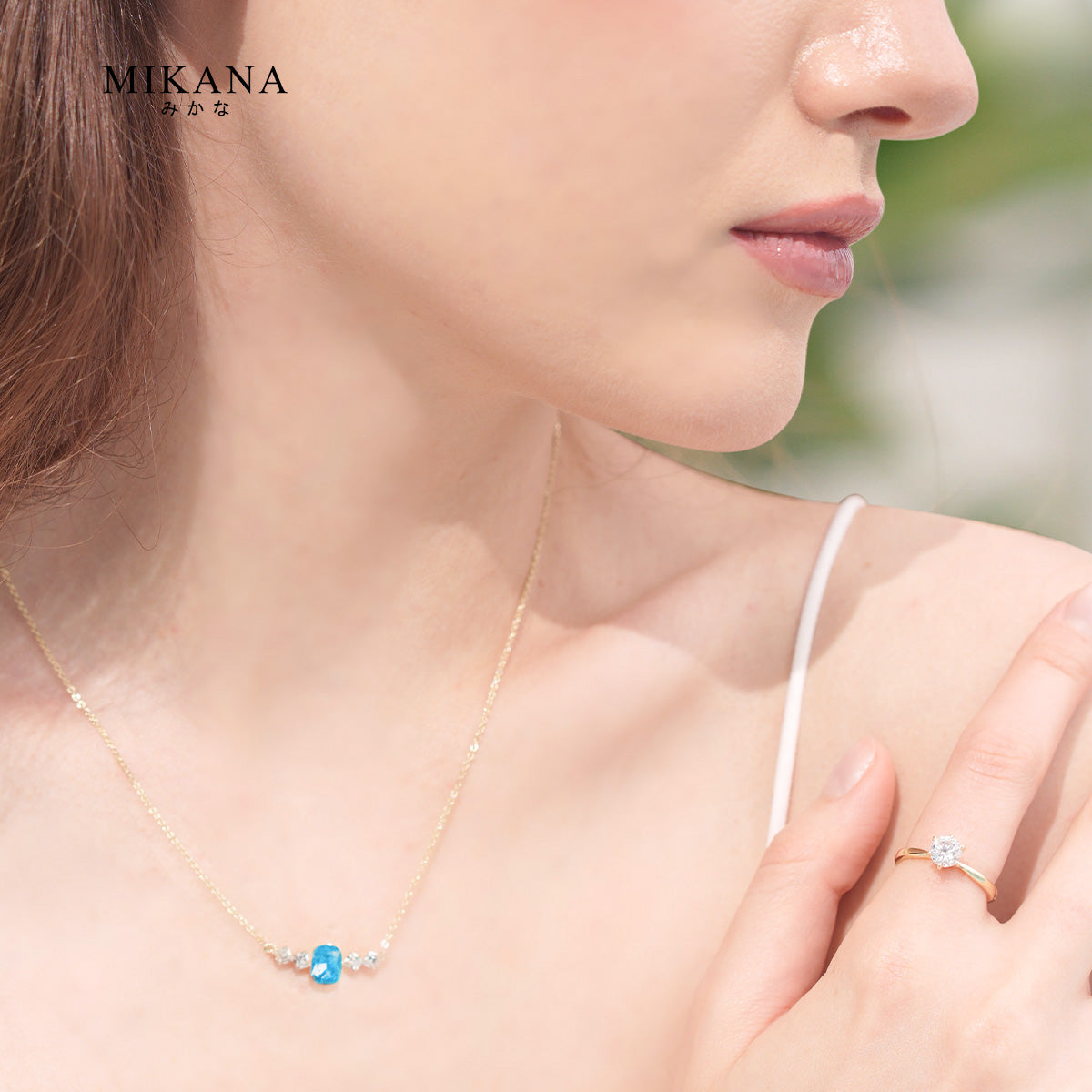 Birthstone March Aquamarine Necklace