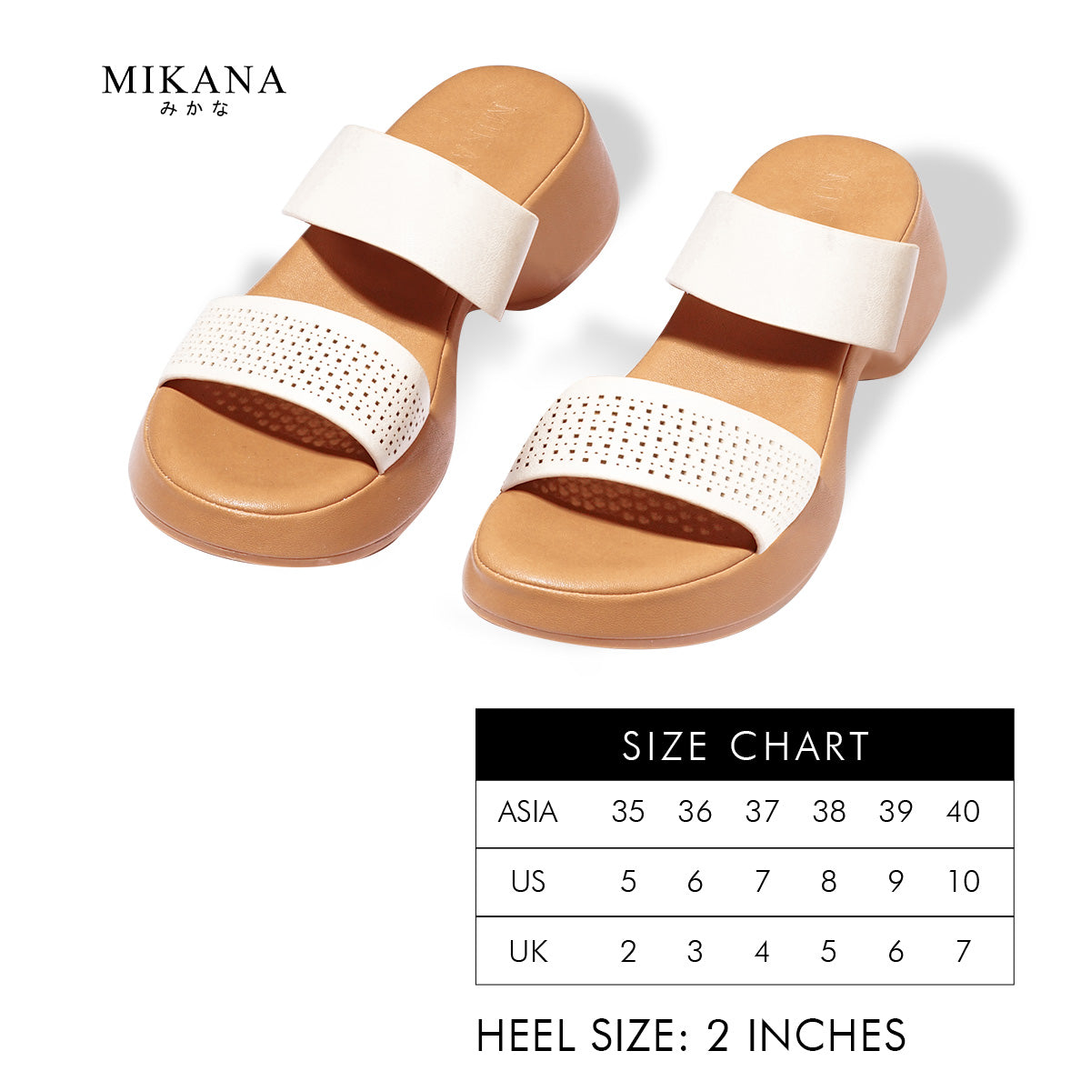 Mikana Sleek Slides Minako Wedge Slides