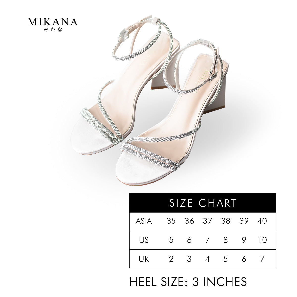 Soirée Steps Mizue Sandals 3 inches Heels