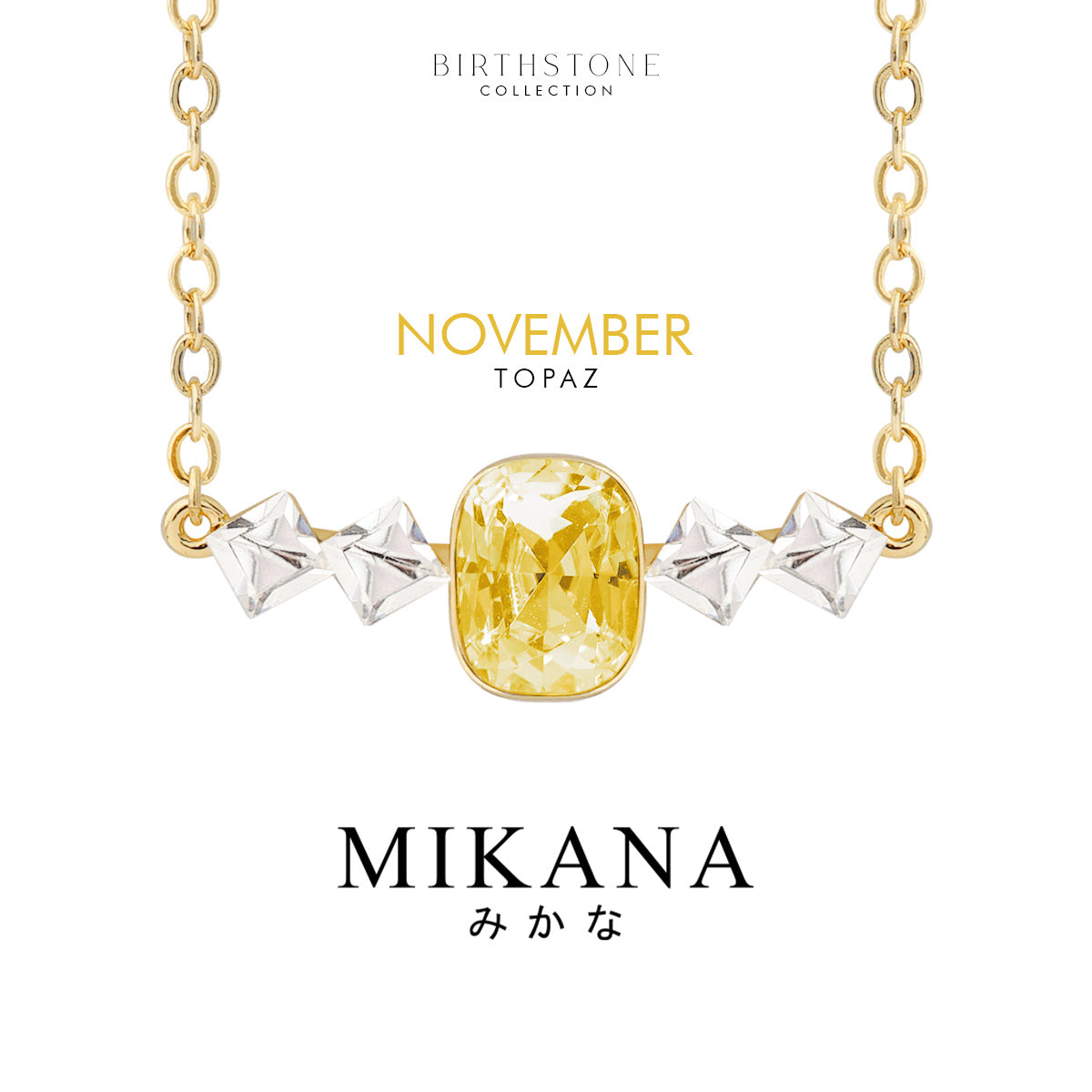 Birthstone November Topaz Necklace