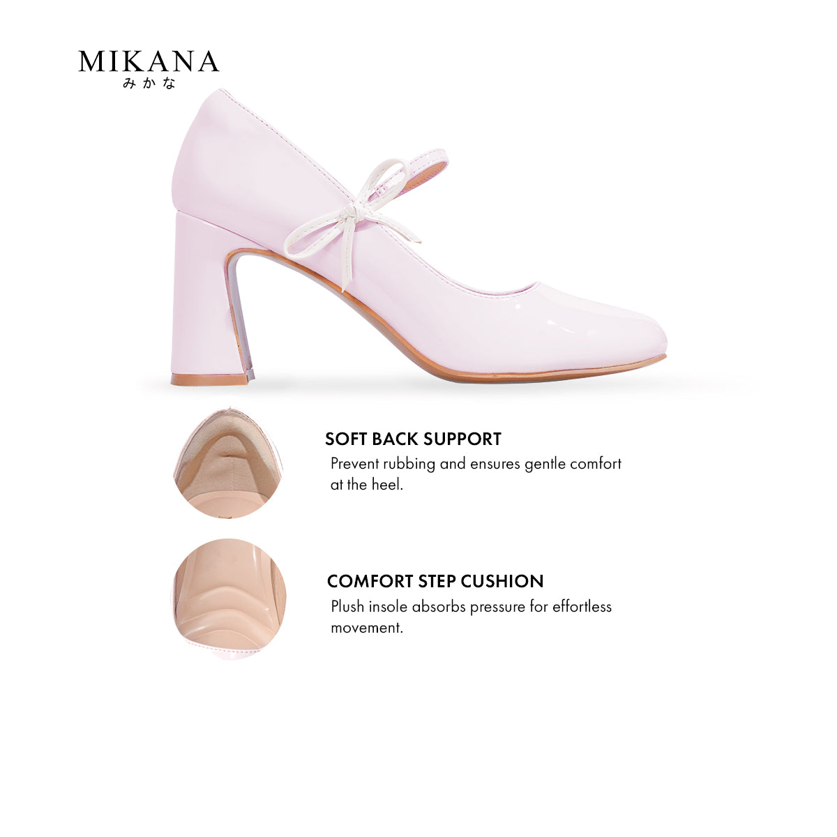 Coquette Rinya Mary Jane Shoes 3 inches Block Heels