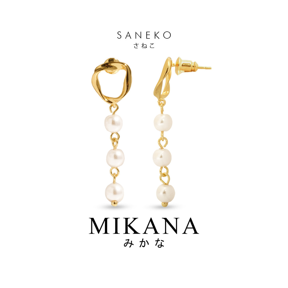 Mikana Glamour Pins Saneko Dangling Earrings