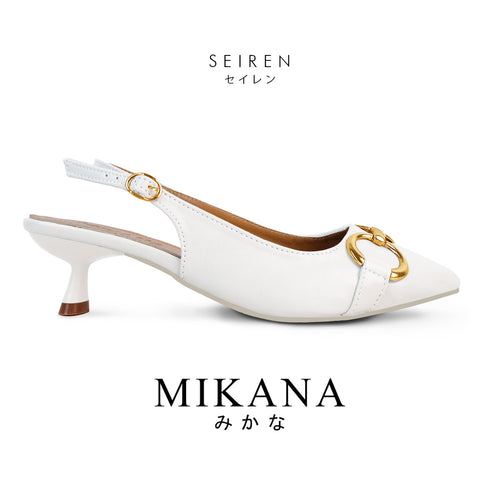 Gold Accent Seiren Pointed-Toe Slingback 2 inches Heels Sandals Shoes