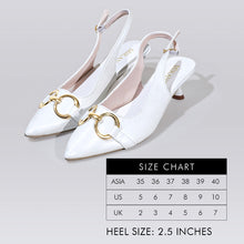 Load image into Gallery viewer, Gold Accent Seiren Pointed-Toe Slingback 2 inches Heels Sandals Shoes