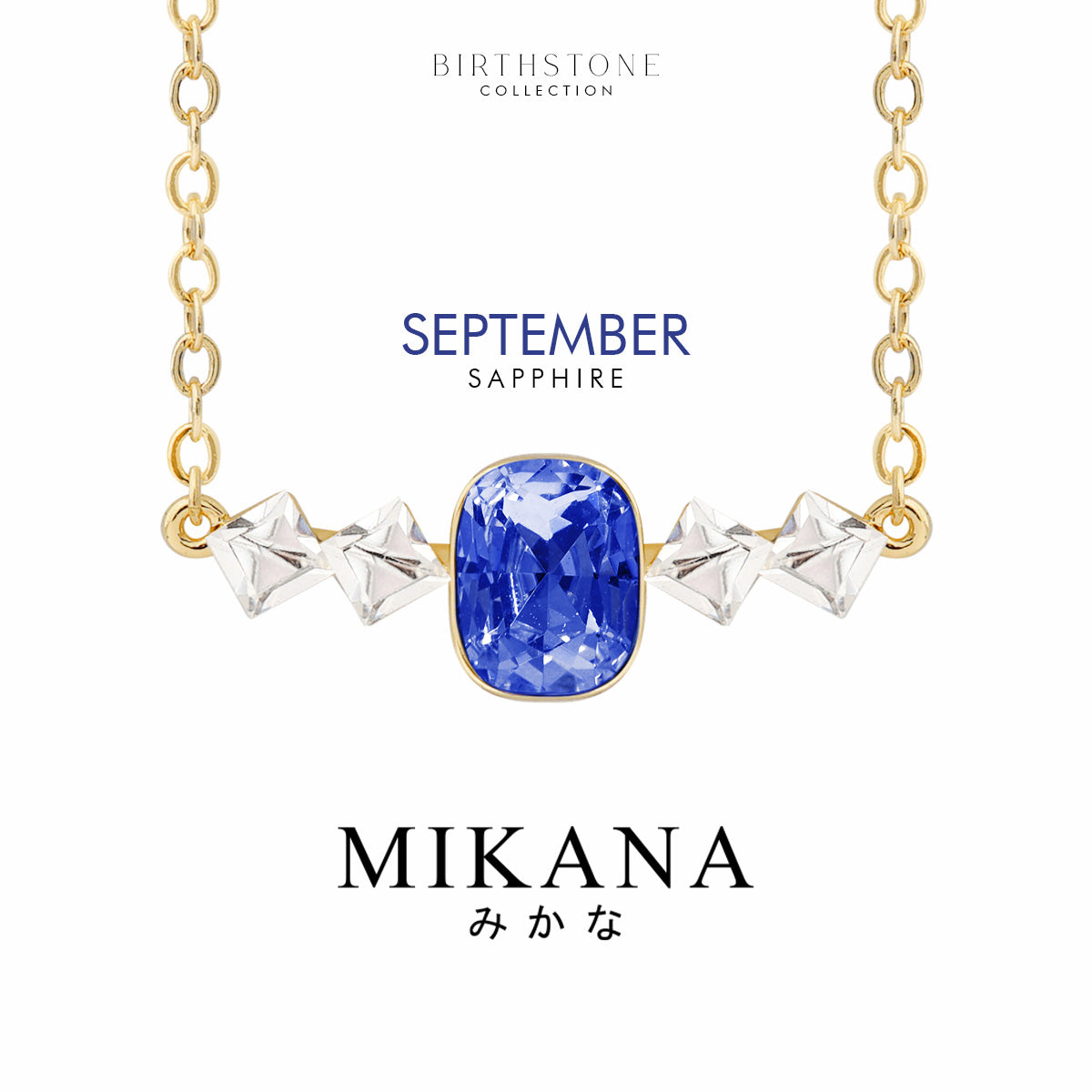 Birthstone September Sapphire Necklace