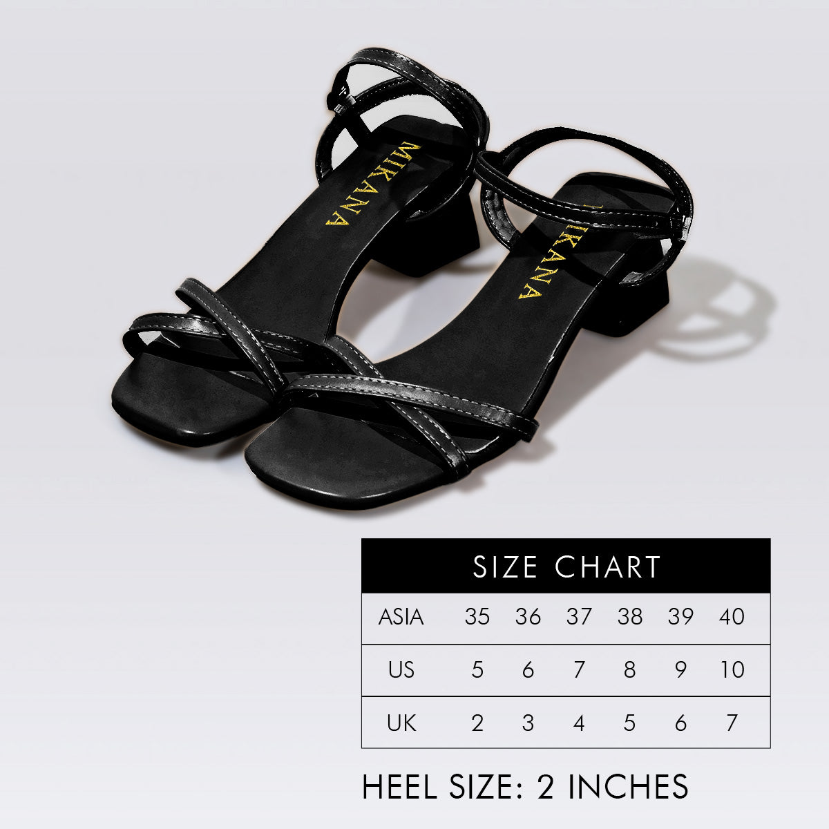 Shimada Ankle-Strap Trapeze 2 inches Heeled Sandals Shoes