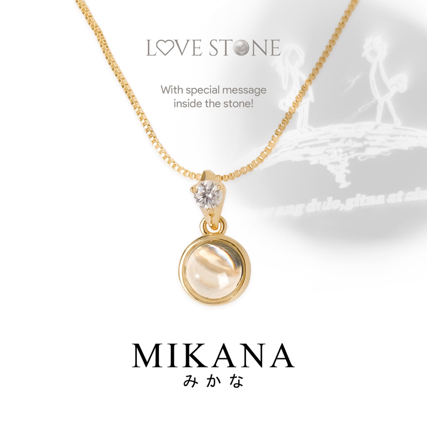 Valentines LoveStone Projector Necklace
