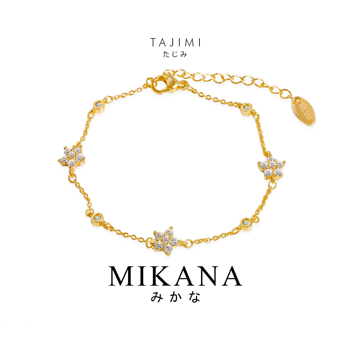 Tajimi Charm Chain Link Bracelet