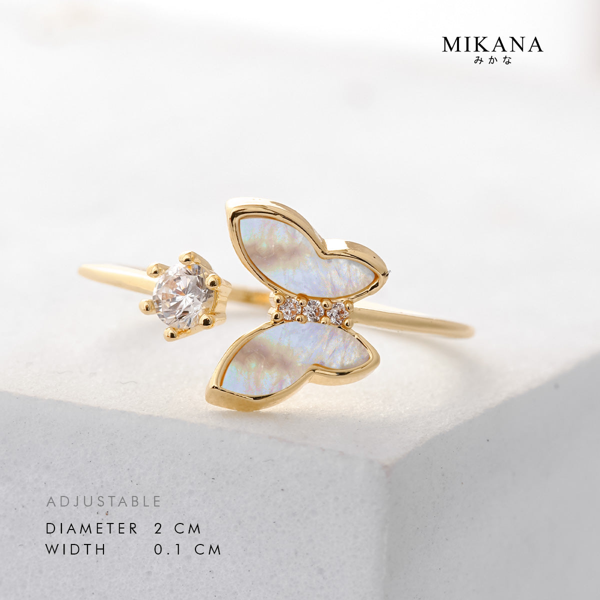 Golden Wings Takako Adjustable Ring