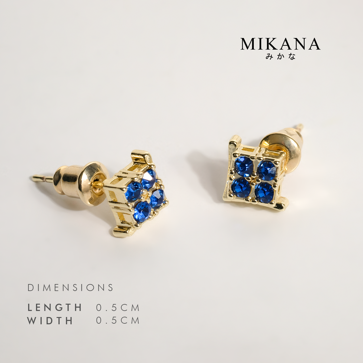 Birthstone December Zircon Stud Earrings