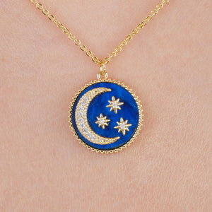 Artist Thinking Out Loud Ed Sheeran Inspired Moon and Star Necklace