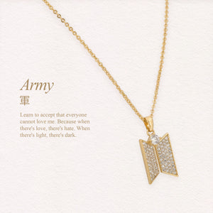 Hallyu K-Pop BTS Army Pendant Necklace