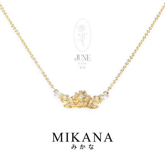 Birth Flower June Rose Pendant Necklace