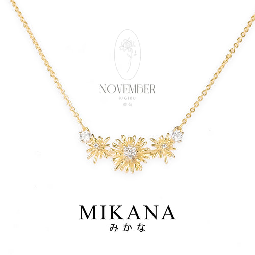 Birth Flower November Chrysanthemum Pendant Necklace