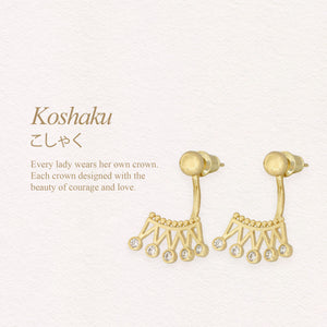 Geometric Koshaku Drop Earrings